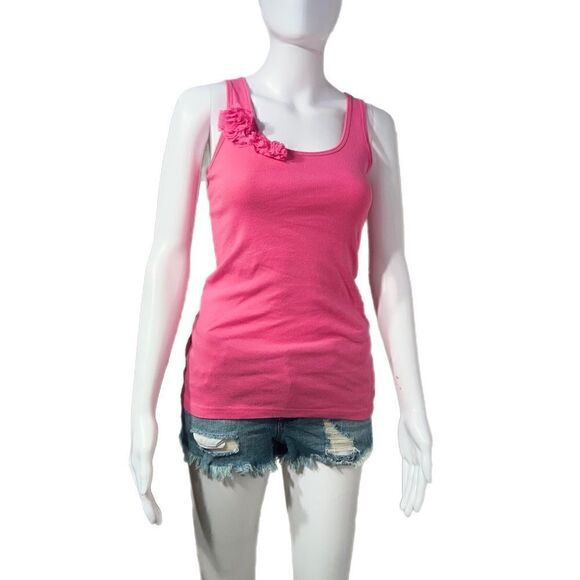 Old Navy Barbie Pink Floral Frill Tank - Picture 6 of 8